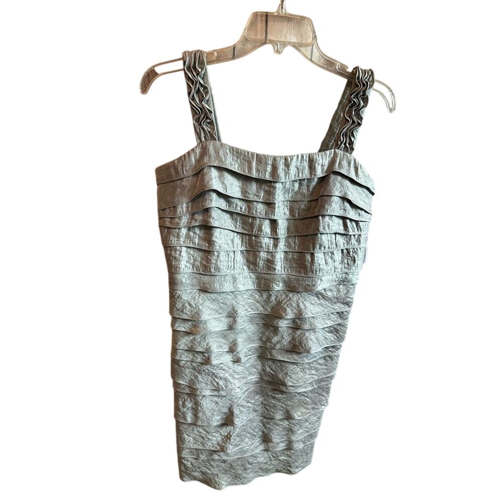Joseph Ribbkoff Silver/Grey Cocktail Party Dress Size 10
